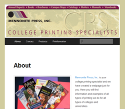 College Printing Specialist Website